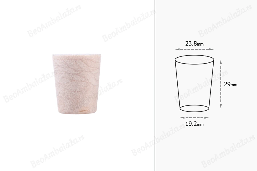 Konusni čep od silikonske plute 29x23,8/19,2 mm - za prečnik 21 mm-dimenzije_slike