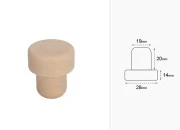 Čep od sintetičke silikonske plute f19 mm Čep od sintetičke silikonske plute f19 mm