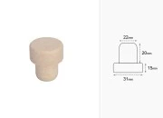 Čep od sintetičke silikonske plute f22 mm