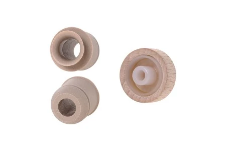 Čep od sintetičke silikonske plute f19,5 mm sa regulatorom protoka i drvenom odvojivom glavom-2