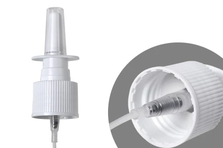Plastična bela pumpica PP24 za kapi za nos-2
