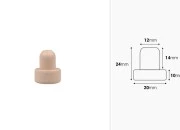 Čep od sintetičke silikonske plute f12 mm Čep od sintetičke silikonske plute f12 mm