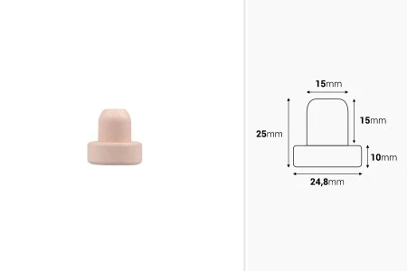 Čep od sintetičke silikonske plute f15 mm-2