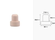 Čep od sintetičke silikonske plute f18 mm Čep od sintetičke silikonske plute f18 mm