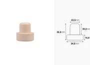 Čep od sintetičke silikonske plute f22,5 mm