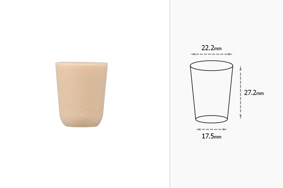 Konusni čep od silikonske plute dimenzija 27,2x22,2/17,5 mm - za f19
