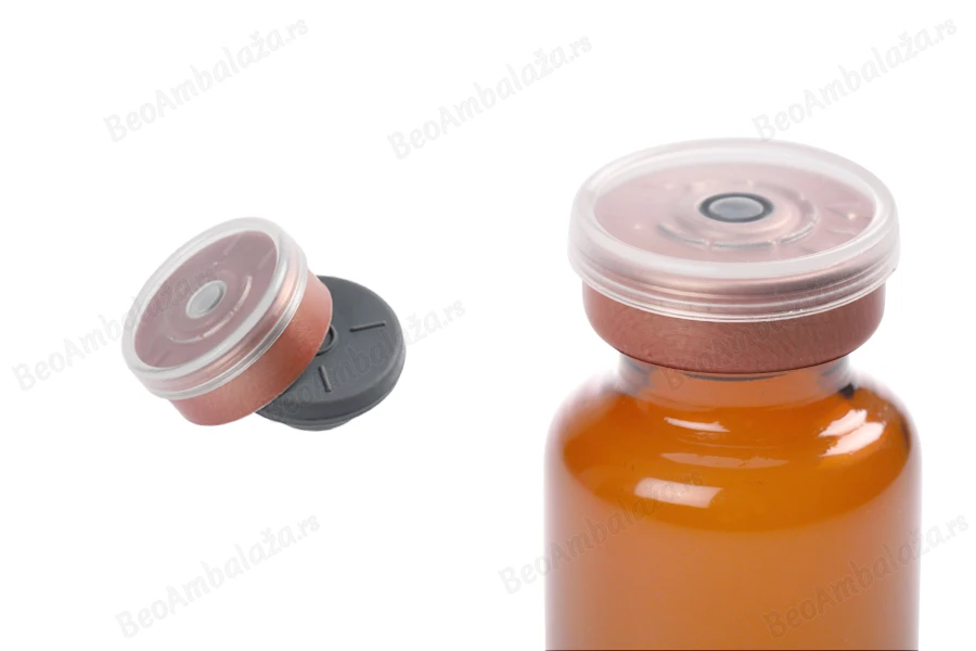 Aluminijumski zatvarač 20mm sa plastičnim poklopcem i silikonskim čepom - 12 kom-grupa_slika