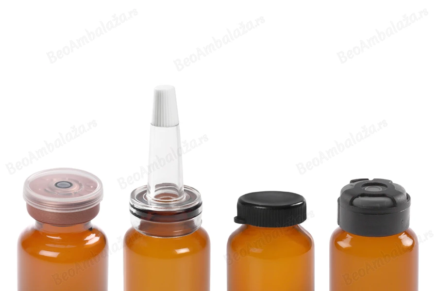 Staklena bočica 30mL karamel boje, za proizvode u farmaciji i homeopatiji, bez zatvarača - 12 kom-grupa_slika