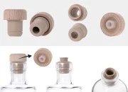 Čep od sintetičke silikonske plute f19,5 mm sa regulatorom protoka i drvenom odvojivom glavom
