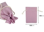 Platnena vrećica 100x145 mm sa trakom - 50 kom-dimenzije_slike