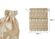 Božićna platnena vrećica 130x180 mm u različitim dezenima - 50 kom-dimenzije_slike