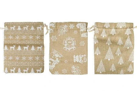 Božićna platnena vrećica 130x180 mm u različitim dezenima - 50 kom-6