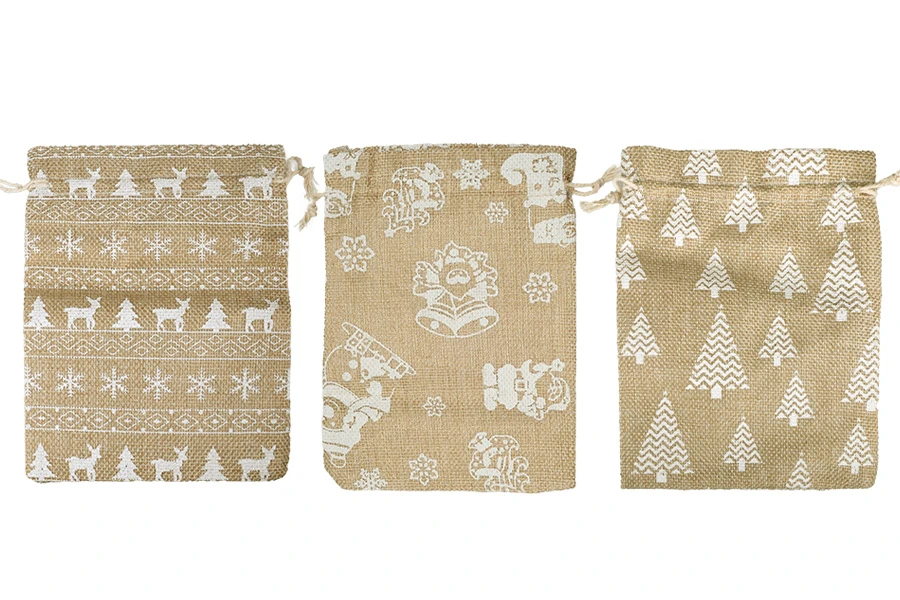 Božićna platnena vrećica 130x180 mm u različitim dezenima - 50 kom-grupa_slika