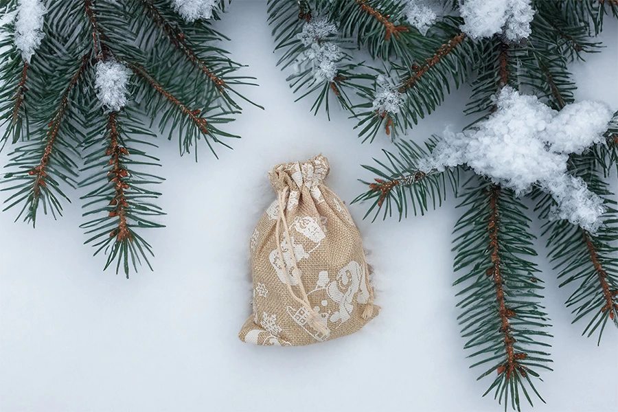 Božićna platnena vrećica 130x180 mm u različitim dezenima - 50 kom-grupa_slika