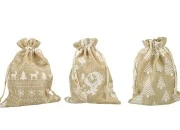 Božićna platnena vrećica 130x180 mm u različitim dezenima - 50 kom-slika_proizvoda