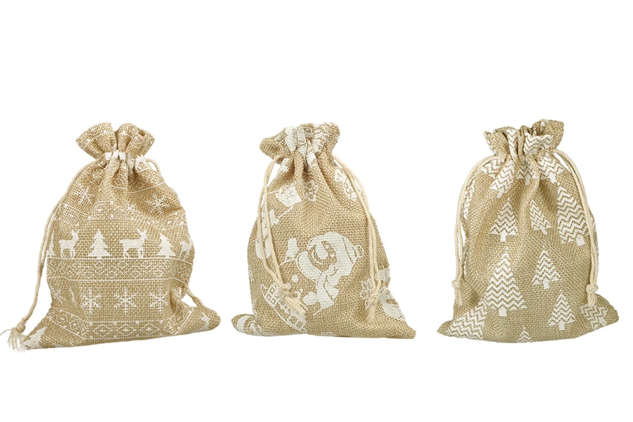 Božićna platnena vrećica 130x180 mm u različitim dezenima - 50 kom-slika_proizvoda