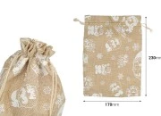 Božićna platnena vrećica 170x230 mm u različitim dezenima - 50 kom-dimenzije_slike