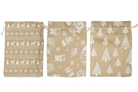 Božićna platnena vrećica 170x230 mm u različitim dezenima - 50 kom-5