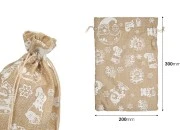 Božićna platnena vrećica 200x300 mm u različitim dezenima - 25 kom Božićna platnena vrećica 200x300 mm u različitim dezenima - 25 kom