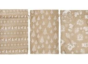 Božićna platnena vrećica 200x300 mm u različitim dezenima - 25 kom Božićna platnena vrećica 200x300 mm u različitim dezenima - 25 kom