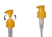 Plastična žuta pumpica 24/410 za kreme, losione ili šampone sa zaštitnim mehanizmom Plastična žuta pumpica 24/410 za kreme, losione ili šampone sa zaštitnim mehanizmom