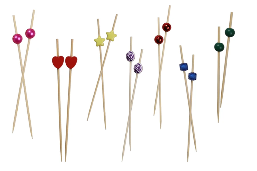 Dekorativne čačkalice 120 mm sa raznim oblicima - pakovanje od 100 komada-slika_proizvoda