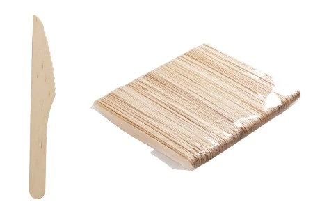Drveni noževi 160 mm za jednokratnu upotrebu – pakovanje od 100 komada-1