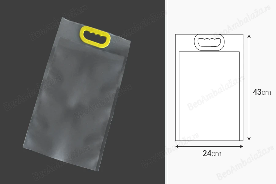 Kese za pakovanje 23,5x42,5cm sa žutom ručkom - 10 kom-dimenzije_slike