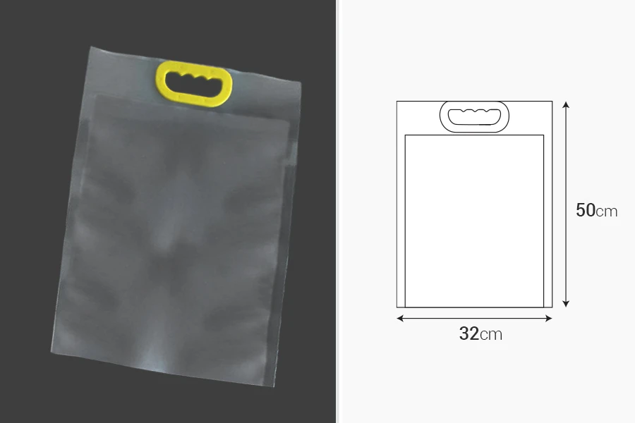 Kese za pakovanje 32x50cm sa žutom ručkom - 10 kom-dimenzije_slike