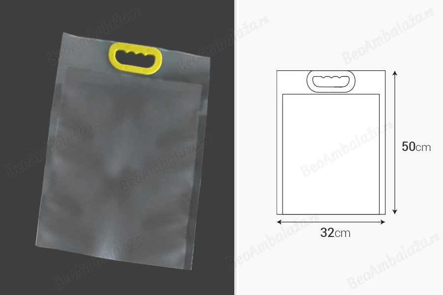 Kese za pakovanje 32x50cm sa žutom ručkom - 10 kom-dimenzije_slike