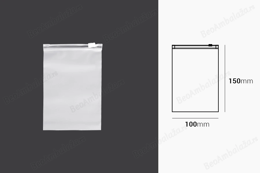 MAT poluprovidna plastična kesica 100x150mm sa patent zatvaranjem - 100 kom-dimenzije_slike