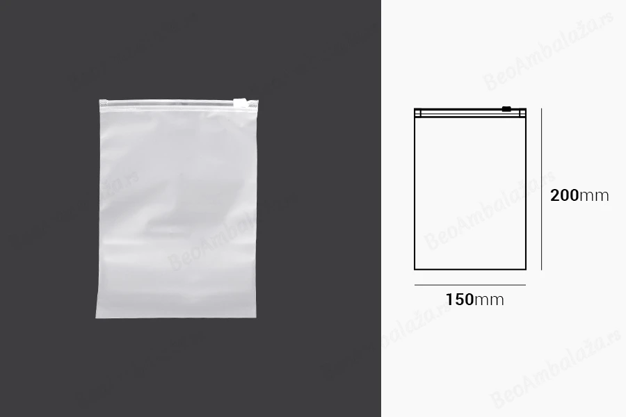 MAT poluprovidna plastična kesica 150x200mm sa patent zatvaranjem - 100 kom-dimenzije_slike
