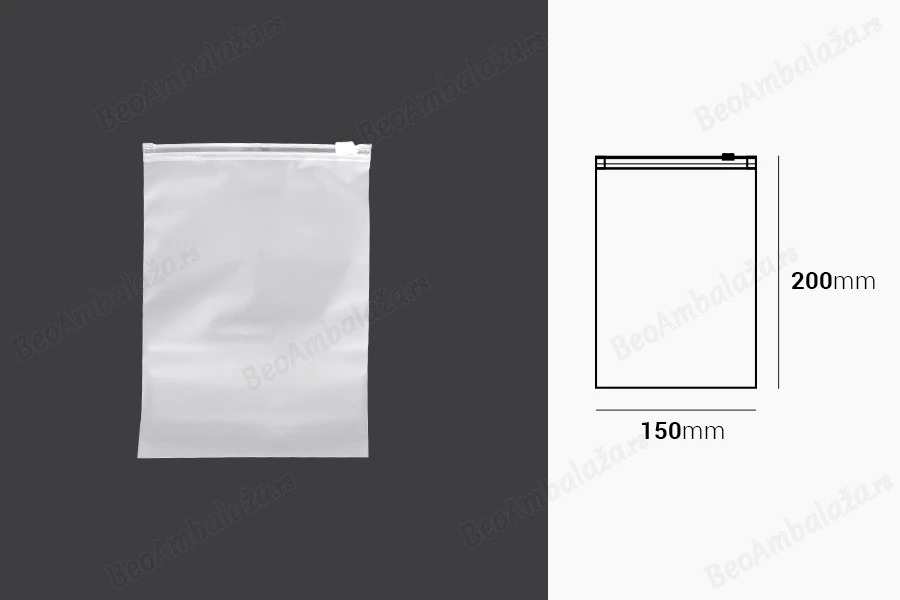 MAT poluprovidna plastična kesica 150x200mm sa patent zatvaranjem - 100 kom-dimenzije_slike