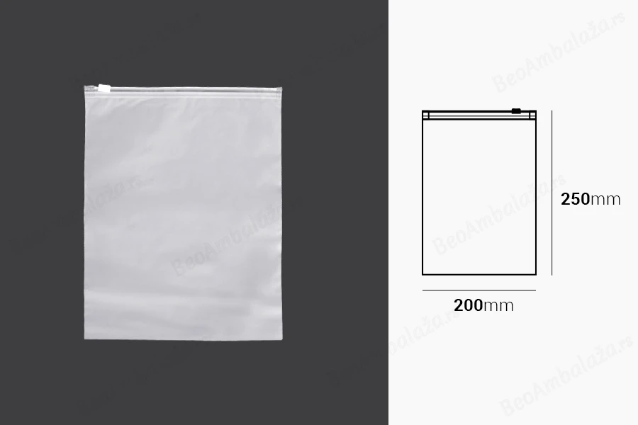 MAT poluprovidna plastična kesica 200x250mm sa patent zatvaranjem - 100 kom-dimenzije_slike