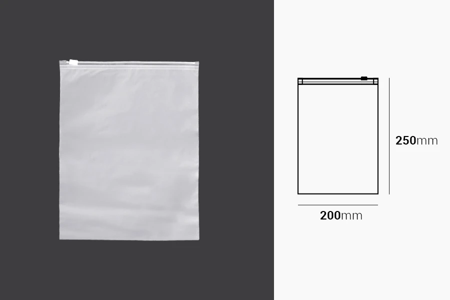 MAT poluprovidna plastična kesica 200x250mm sa patent zatvaranjem - 100 kom-dimenzije_slike