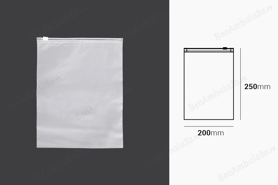 MAT poluprovidna plastična kesica 200x250mm sa patent zatvaranjem - 100 kom-dimenzije_slike