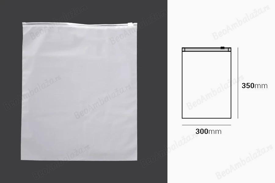 MAT poluprovidna plastična kesica 300x350mm sa patent zatvaranjem - 100 kom-dimenzije_slike