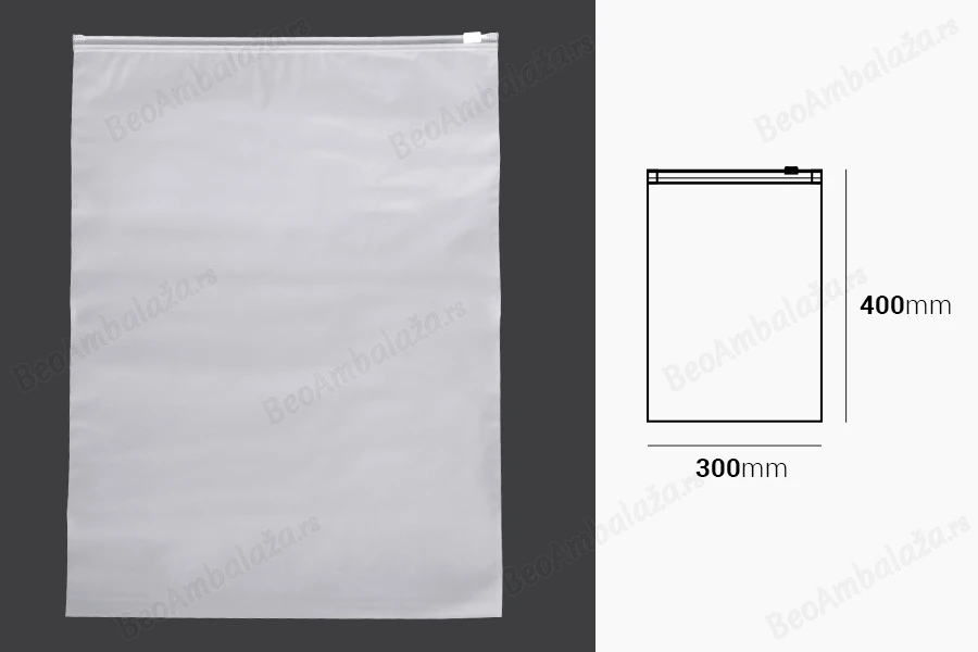 MAT poluprovidna plastična kesica 300x400mm sa patent zatvaranjem - 100 kom-dimenzije_slike