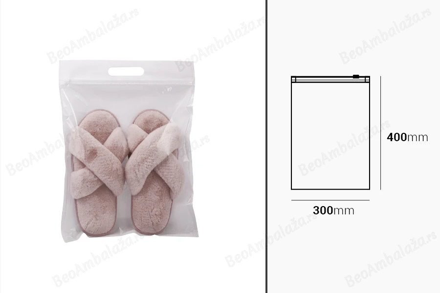 Plastična PE kesa 300x400mm sa patent zatvaračem - 20 kom-dimenzije_slike