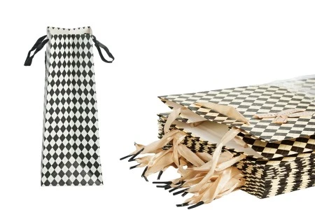Papirna poklon kesa 230x150x370mm sa satenskom mašnom i ručkom, u dve boje - 12 kom-3