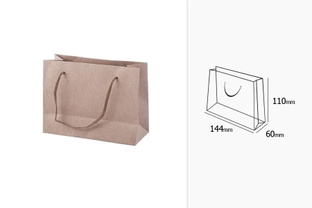 Papirna kraft poklon kesica 144x60x110mm sa pertlom širine 3 mm - 12 kom-2