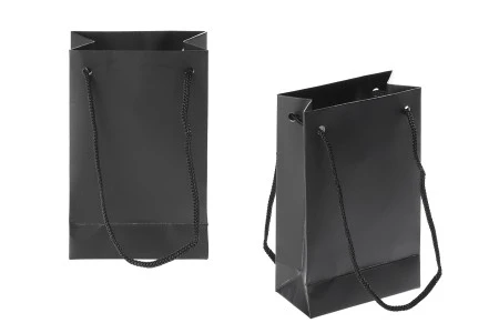 Papirna poklon kesica 110x60x180mm sa ručkom u mat crnoj boji - 20 kom-1