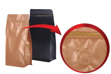 Aluminijumske DoyPack kesice sa zip zatvaranjem, ventilom i mogućnošću termo zatvaranja 135x76x265 mm - 25kom-2