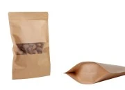 Kraft DoyPack 200x50x300mm kesice sa zipom, prozorom i ovalnim dnom– 100kom Kraft DoyPack 200x50x300mm kesice sa zipom, prozorom i ovalnim dnom– 100kom