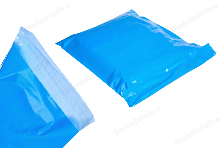 Plava plastična PE kesa 350x450mm sa samolepljivim zatvaranjem, za slanje poštom - 100 kom-slika_proizvoda
