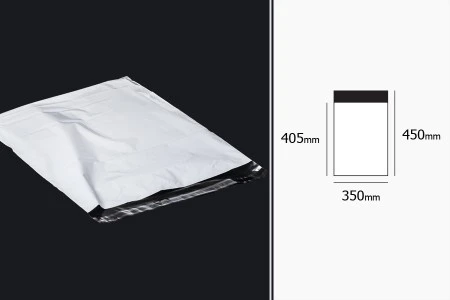 Plastična bela PE kesa 350x450mm sa samolepljivim zatvaranjem, za slanje poštom - 100 kom-2