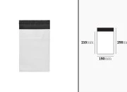 Bela plastična PE kesa 150x250mm sa samolepljivim zatvaranjem, za slanje poštom - 100 kom-dimenzije_slike