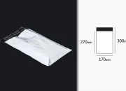Plastična bela PE kesa 170x300mm sa samolepljivim zatvaranjem, za slanje poštom - 100 kom-dimenzije_slike