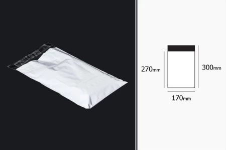 Plastična bela PE kesa 170x300mm sa samolepljivim zatvaranjem, za slanje poštom - 100 kom-2