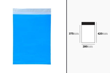 Plava plastična PE kesa 280x420mm sa samolepljivim zatvaranjem, za slanje poštom - 100 kom-2